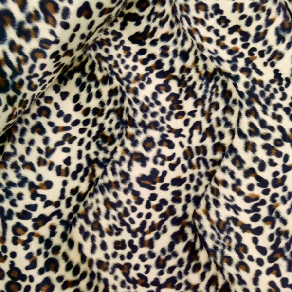 Baby Leopard Polyester Velboa